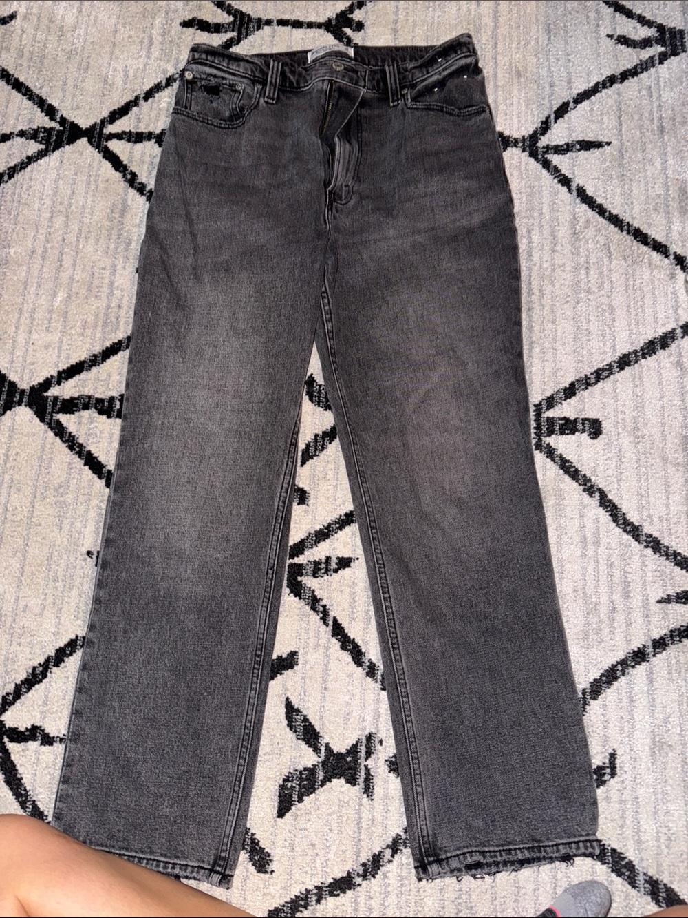 Abercrombie & Fitch Men's Dark Gray Straight Jeans